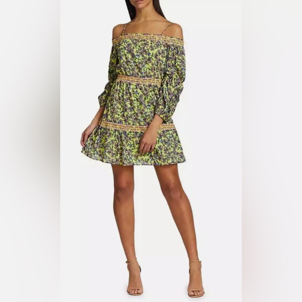 Alice + Olivia DOROTHY OFF SHOULDER MINI DRESS size 0 nwot